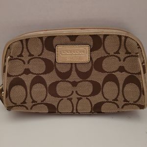 Coach Brown/Tan Cosmetic Bag